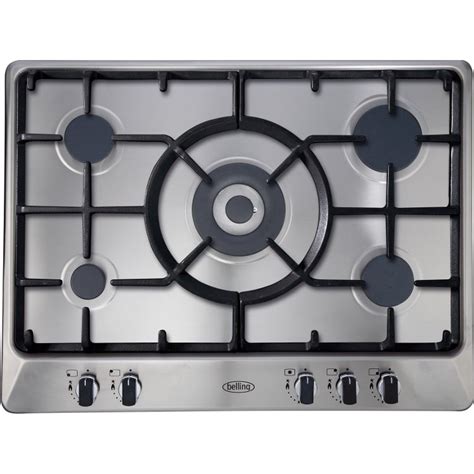 belling 5 burner gas hob ghu70gc stainless steel